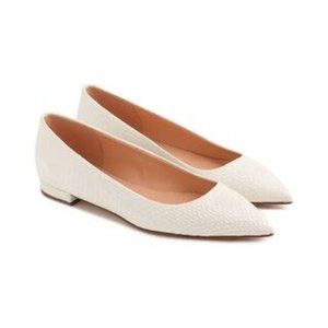 J crew Pointed-toe flat in snake skin print